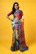 Multicolour Hand Painted Tusaar Saree