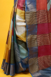 Multicolour Hand Painted Tusaar Saree