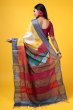 Multicolour Hand Painted Tusaar Saree