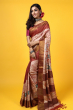 BROWN TUSSAR BATIK SAREE