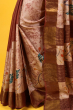 BROWN TUSSAR BATIK SAREE