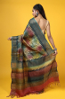 MULTICOLORED PRINTED TUSSAR SAREE