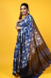 Blue Cotton Saree