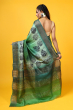 Green Printed Tusaar Saree