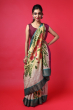 MULTICOLORED HAND PAINTED TUSSAR SAREE