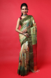 Multicoloured Hand Painted Tusaar Saree