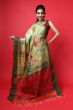 Multicoloured Hand Painted Tusaar Saree