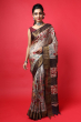 MULTICOLORED TUSSAR BATIK SAREE