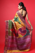 Multicolour Hand Painted Tusaar Saree