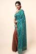 GREEN MUNGA TUSSAR PRINTED SAREE 