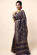 Purple Muga Tussar saree