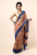 Rust Muga Tussar saree