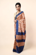 Rust Muga Tussar saree