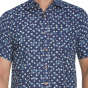 Indigo Cotton Printed Shirt