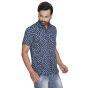 Indigo Cotton Printed Shirt