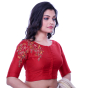 Red Cotton Silk Blouse