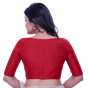 Red Cotton Silk Blouse