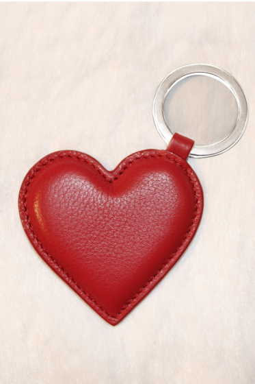 GENUINE LEATHER RED KEY RING