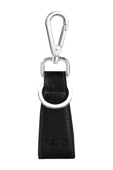 Genuine Leather Black Key Ring